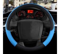 Accessoires Automobiles Style 100% Haute Qualité en Cuir PU Accessoires De Voiture Couverture De Volant Auto pour Fiat pour Ducato(Blu)
