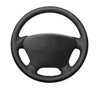 Accessoires Automobiles Style Couverture De Volant De Voiture en Cuir Artificiel Noir pour Mercedes pour Benz Classe M W163 1998 1999 2000 2001-2005(Black Thread)
