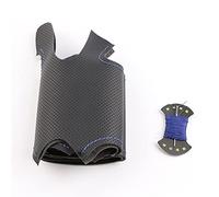 Accessoires Automobiles Style pour Toyota pour Prius 2009-2015 pour Aqua 2014 2015 Couverture De Volant De Voiture Tresse Faite Couverture De Volant Dédiée(Blue Thread)