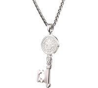 Accessoires Benoît Collier pour Femmes Les Hommes, 925 Silver Chain Saint-Bénédicte, Médailles San Benito, de médaille Saint-Benito, Saint