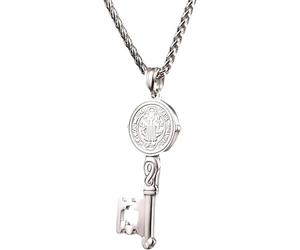 Accessoires Benoît Collier pour Femmes Les Hommes, 925 Silver Chain Saint-Bénédicte, Médailles San Benito, de médaille Saint-Benito, Saint