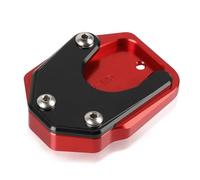 Accessoires Béquille Pied Béquille Latérale Pour HONDA CB600F HORNET 2008 2009 2010 2011 2012 2013 Moto Agrandir Plaque De Support De Coussin D'extension(Rouge)