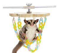 Accessoires Cage Sugar Glider - Outil d'Escalade en Bois à Rotation 360° Sécurisé et Léger,Jouet Hamac Pour Hamster - Pour Petits Oiseaux Et Animaux De Compagnie Fournitures Pour La Maison Intérieur E