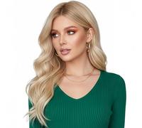 Accessoires Capillaires Pour Femmes | Perruque Résistante À La Chaleur Avec Clips Invisibles Naturels De 46 Cm | Pièce De Cheveux Réaliste,pour Femmes Dames Mères Étudiantes Travailleuses Événement Ma