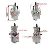 Accessoires Carburateur universel avec Power Jet compatible avec les carburateurs Keihin 2T, 4T, ATV, Quad, Go Kart, 75-250cc, PWK 21, 24, 26, 28, 30, 32, 34 mm(34mm)