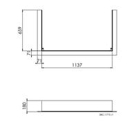 Accessoires cheminée à gaz DRU - Cadre de support pour Metro 100XT/3-41 RCH
