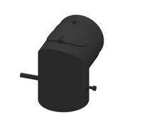 Accessoires cheminée Brunner - Papillon des gaz coudé 90° et nettoyage ⌀ 180 mm