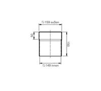Accessoires cheminée Buderus - Adaptateur pour tuyau d'échappement 149-159 mm