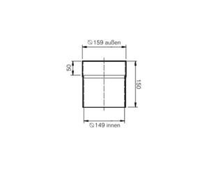 Accessoires cheminée Buderus - Adaptateur pour tuyau d'échappement 149-159 mm