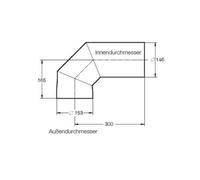 Accessoires cheminée Buderus - Coude d'évacuation sans porte, pour coupole horizontale