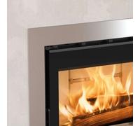 Accessoires cheminée La Nordica - Cadre en acier inoxydable satiné inserts - Cornice Inox 80 Wide