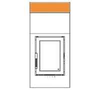 Accessoires cheminée Leda - Barre d'extension 420 x 105 mm pour la prolongation (hauteur), fonte