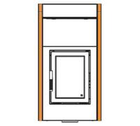 Accessoires cheminée Leda - Barre d'extension (paire) 30 x 895 mm pour la prolongation, aceir