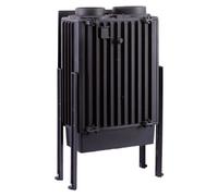 Accessoires cheminée Leda - Boîte de chauffage en fonte GSK avec insert de stockage en stéatite Anschlussstutzen Eingang Ø 180mm / Ausgang Ø 160 mm