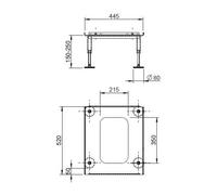 Accessoires cheminée Leda - Cadre de support T3 pour BRILLANT H2 / BRINELL H3 / RUBIN K20/ K21 / TURMA