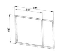 Accessoires cheminée Leda - Cadre pour DS arrière / 2ème face, noir, plat, pour Sera DS pour Sera 55 DS