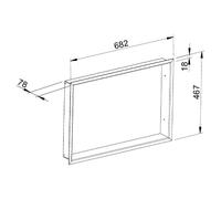 Accessoires cheminée Leda - Cadre pour FINA / FINA plus Cadre de recouvrement pour FINA (plus) F / DS, noir