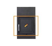 Accessoires cheminée Leda - Insert de porte coupe-feu en fonte