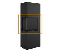 Accessoires cheminée Spartherm - eboris 1300 ultra Noir (Ensemble complet en argile réfractaire) pour Lungo 2L / 2R Kit complet, noir, gauche