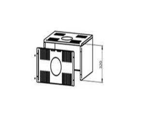 Accessoires cheminée Wamsler - fixation pour Modulo 57 U Noir