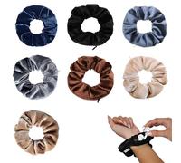 accessoires cheveux femme voyage sécurité - lot de 7 élastiques à cheveux cachette secrète dissimulée pour argent liquide - noir discret pour voyage quotidien