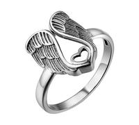 Accessoires Choses Bijoux Anges femmes argent Sterling ange coeur bague inspirante bague commémorative bijoux cadeaux pour femmes filles Cuisinier Anneau Anneaux (Silver, 7)