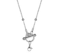 Accessoires Collier à bascule pour hommes et femmes, 925 STERLING SIRGE HIP HOP CUBAN LINK CUBAN TAR BAR TOGGLE TOGPLE Collier de tour de tour de charme à longue chaîne, verrouillage et collier clé