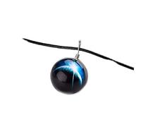 Accessoires Collier de planète pour femmes et hommes, univers spatial collier de galaxie étoiles en verre pendentif pendentif planète planète collier de chaîne en cuir, collier de galaxie, astronaute