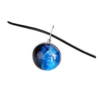 Accessoires Collier de planète pour femmes et hommes, univers spatial collier de galaxie étoiles en verre pendentif pendentif planète planète collier de chaîne en cuir, collier de galaxie, astronaute