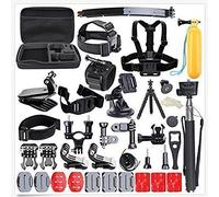 Accessoires Compatible avec GoPro Bundle de Sports de Plein air pour appareils Accessoires Bundle Set Kit Basic Commune Sports de Plein air Kit 50 en 1 Pole Tête Sangle de Poitrine