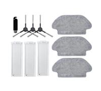 Accessoires compatibles avec Karcher RCV 3 Robot aspirateur pièces de Rechange Rouleau Brosse latérale Filtre Hepa vadrouille Tissu Outil brosses Remplacement(Set15)