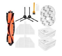 Accessoires compatibles avec XMI Roidmi EVA Robot aspirateur autonettoyant SDJ06RM Brosse latérale principale Filtre Hepa Sacs à poussière Chiffon de vadrouille(Set7)