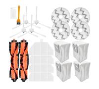 Accessoires compatibles avec XMI Roidmi EVA Robot aspirateur autonettoyant SDJ06RM Brosse latérale principale Filtre Hepa Sacs à poussière Chiffon de vadrouille(Set2)
