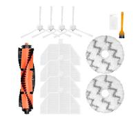 Accessoires compatibles avec XMI Roidmi EVA Robot aspirateur autonettoyant SDJ06RM Brosse latérale principale Filtre Hepa Sacs à poussière Chiffon de vadrouille(Set6)