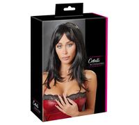 Accessoires Cottelli - Perruque noire aux cheveux longs et raides