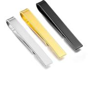 accessoires cravate homme pince à cravate fine lot de 3 noir argent doré costume élégant tenue formelle clip métallique discret cadeau masculin business mariage