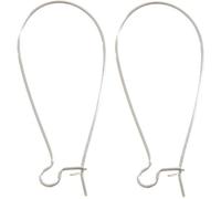 Accessoires création attache boucle d'oreille crochet 33 mm (50 pièces) Argenté