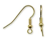 Accessoires création crochets boucle d'oreille attache 18 mm (50 pièces) Doré
