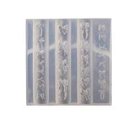 Accessoires d ' art, moules à thème nœud papillon, moules de conception d ' ongles, d ' embellissement pour conceptions de manucure délicates, sculpture en résine époxy