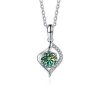 Accessoires D Bleu Vert Rose Moissanite Pendentif Collier pour Femmes - Anniversaire Fête des Conquérants