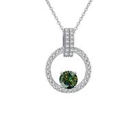 Accessoires D Bleu Vert Rose Moissanite Pendentif Collier pour Femmes - Anniversaire Fête des Conquérants