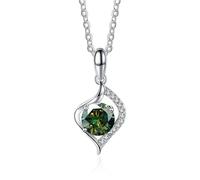 Accessoires D Bleu Vert Rose Moissanite Pendentif Collier pour Femmes - Anniversaire Fête des Conquérants