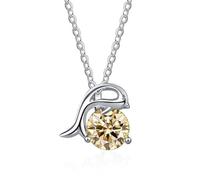 Accessoires D Bleu Vert Rose Moissanite Pendentif Collier pour Femmes - Anniversaire Fête des Conquérants