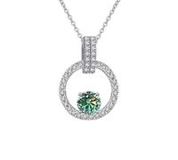 Accessoires D Bleu Vert Rose Moissanite Pendentif Collier pour Femmes - Anniversaire Fête des Conquérants