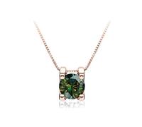 Accessoires D Bleu Vert Rose Moissanite Pendentif Collier pour Femmes - Anniversaire Fête des Conquérants
