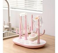 Accessoires d'alimentation de bouteille, support de séchage de bouteille rose des petits peuples douillets pour bébé , accessoire de cuisine Taille UniqueUnicolorePolypropylène