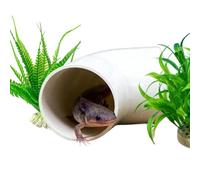 Accessoires d'aquarium à Axolotl | Habitat Décoratif Artificielles,Ensemble 3 Pièces Décor Grotte Aquarium - pour Betta Gecko Poisson-Chat Poisson-Clown Crabe Crevette Naine Reproduction
