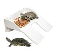 Accessoires d'aquarium Tortue avec Porte-Manger, Rampe, déco Aqua