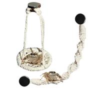 Accessoires d'araignée à sauter en corde de coton - Lot de 2 ponts de jeu faits à la main, hamacs et équipement d'escalade, accessoires naturels pour animaux de compagnie, pour le camping, les voyages