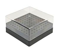 Accessoires d'art pour ongles de salon organisé 100 trous Boîte de rangement pratique en plastique pour forets et outils Boîte de rangement portable pour outils d'ongles